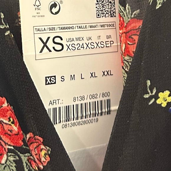 Xs Zara Sheer Floral dress - Picture 8 of 8